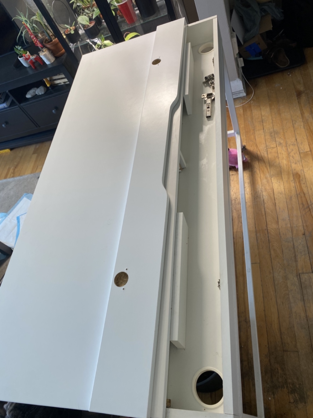 White IKEA Alex Desk with Drawers - photo 4
