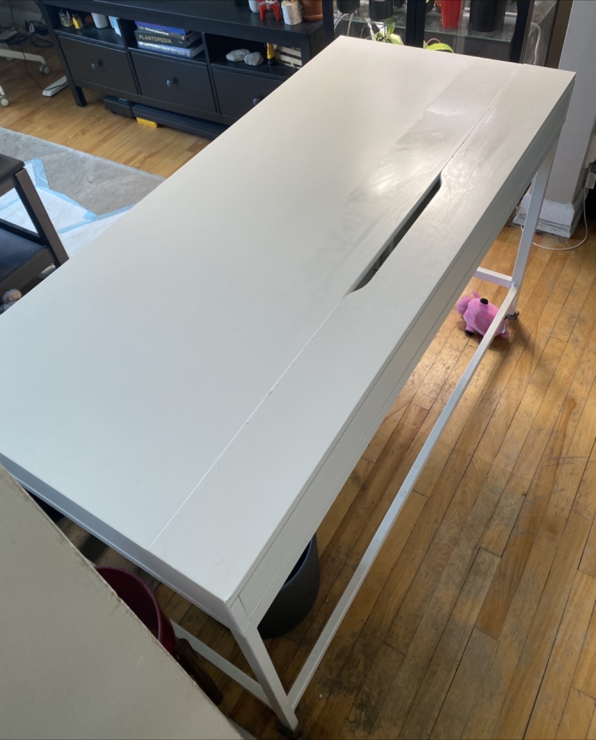 White IKEA Alex Desk with Drawers - photo 3