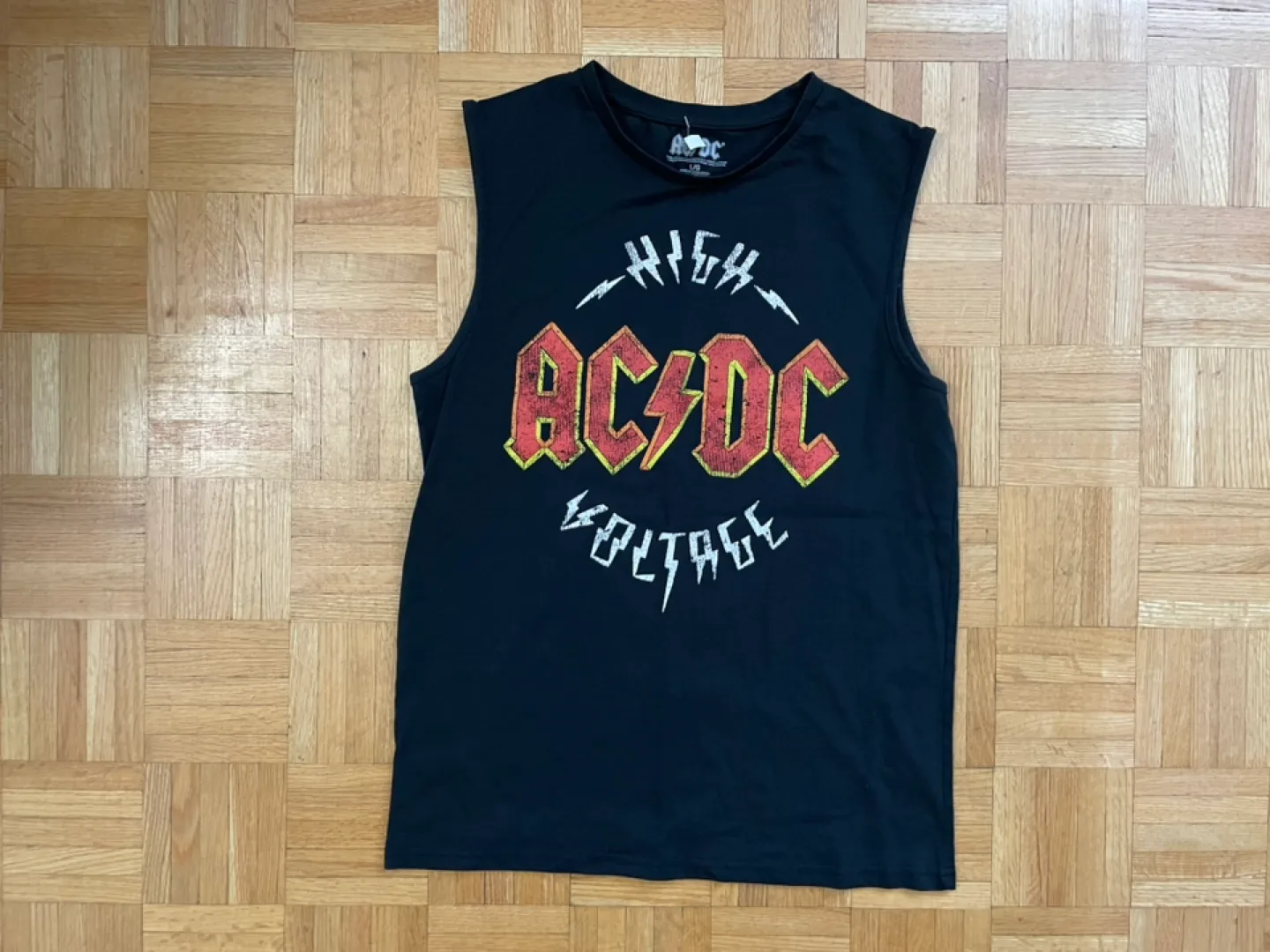 AC/DC High Voltage Black Tank Top - Size Large thumbnail