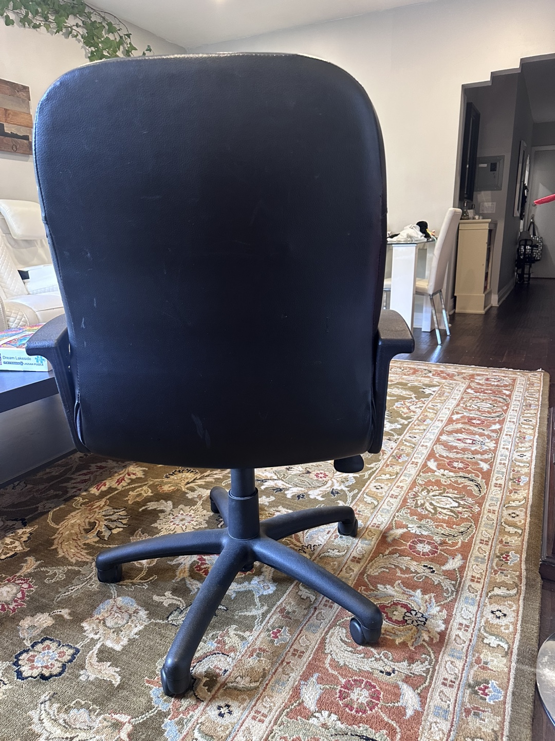 Black Leather Office Chair - photo 3