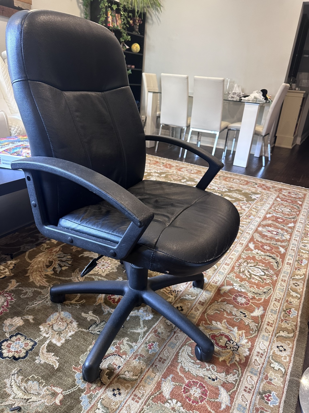 Black Leather Office Chair - photo 4