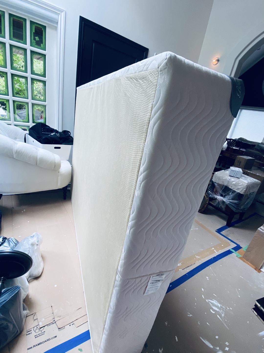 Double size matress with metal frame
