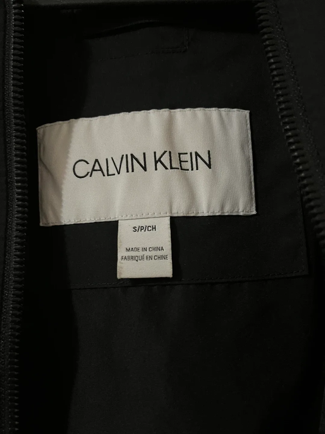 Calvin Klein Black Bomber Jacket - Size S image indicator(2)