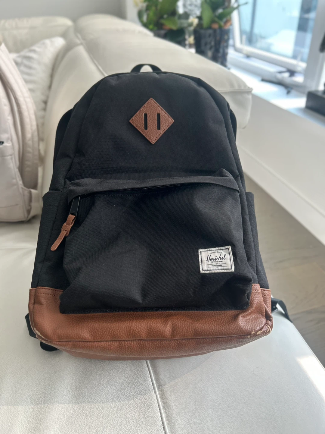 Herschel Black and Brown Backpack
