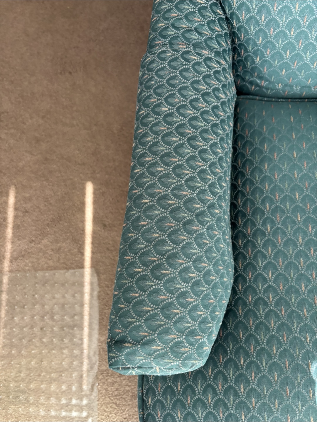 Patterned Armchair - Green & Beige - photo 2