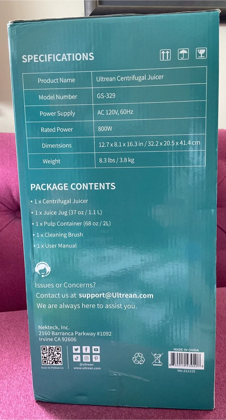 Ultrean Centrifugal Juicer GS-329 NEW image indicator(2)