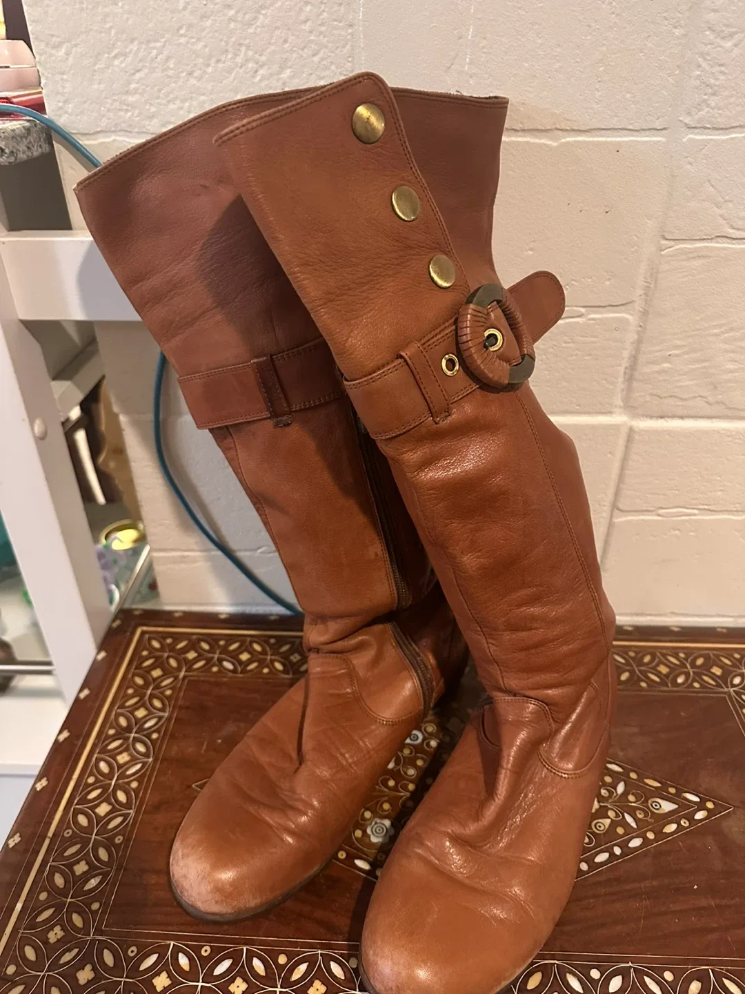 Forleria Brown Leather Boots thumbnail