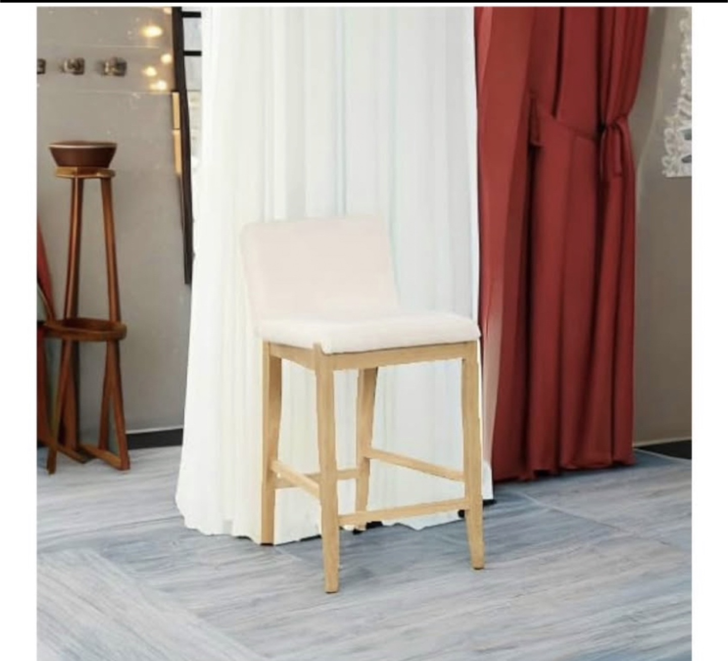 Nathan James Amelie Bar Stool - Cream - photo 3