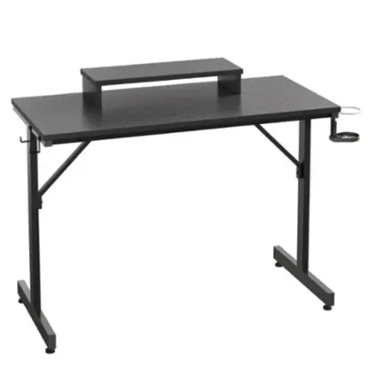 Gaming Desk with Monitor Shelf - Black image indicator(2)
