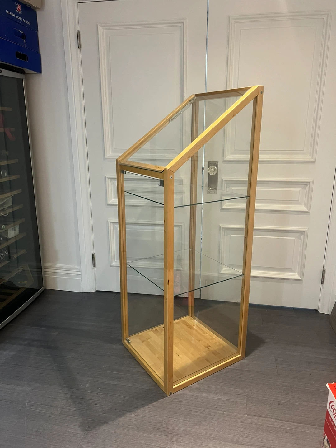 Glass Display Cabinet with Wood Frame / Indoor Greenhouse - photo 3