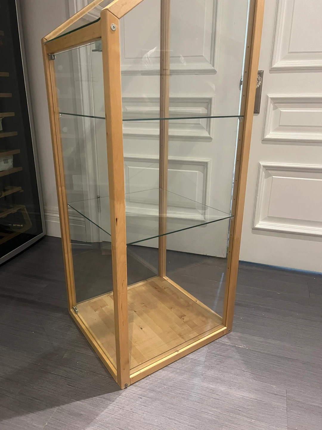 Glass Display Cabinet with Wood Frame / Indoor Greenhouse - photo 5