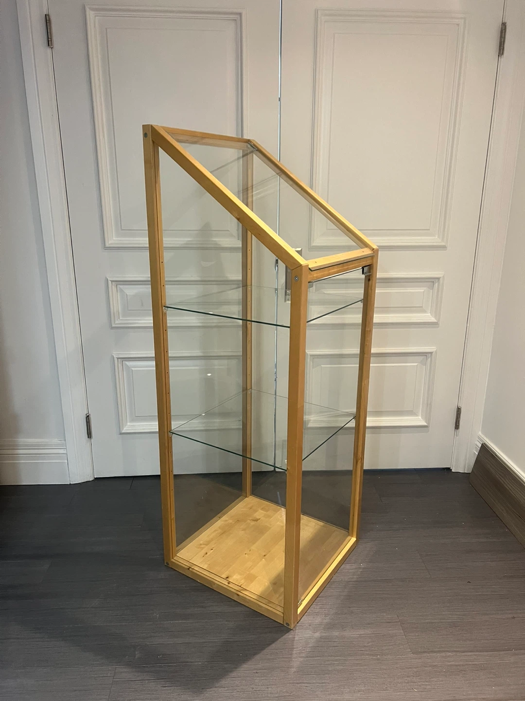 Glass Display Cabinet with Wood Frame / Indoor Greenhouse - photo 2