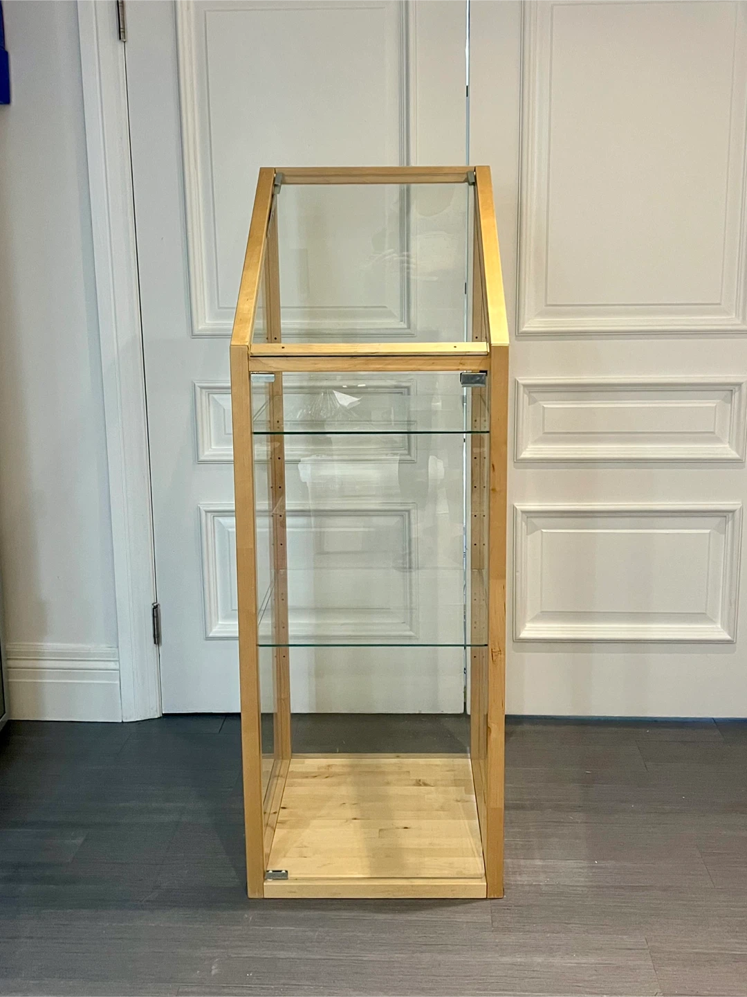 Glass Display Cabinet with Wood Frame / Indoor Greenhouse