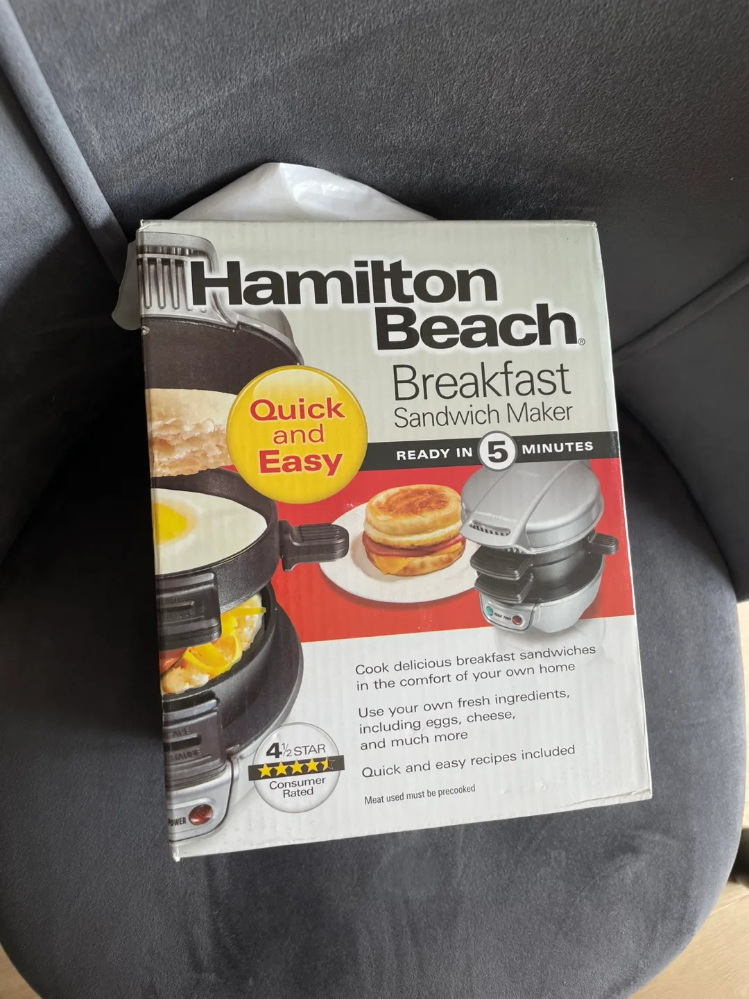 Hamilton Beach Breakfast Sandwich Maker - Like New! thumbnail