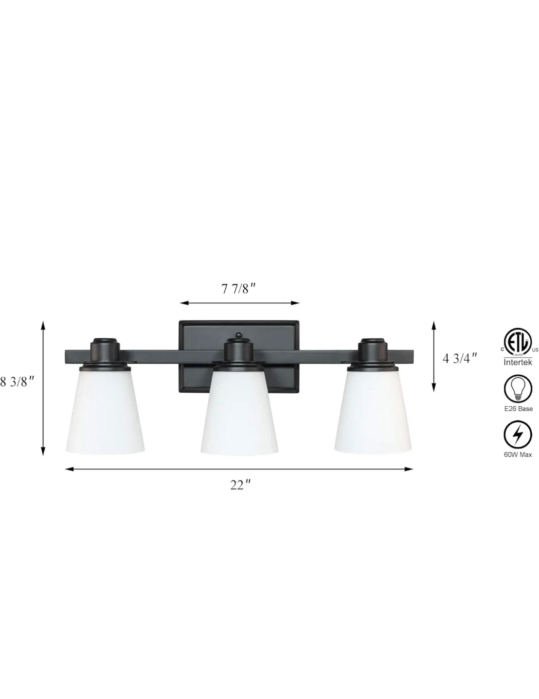 Xinbei Lighting Bathroom Vanity Light - Matte Black image indicator(3)