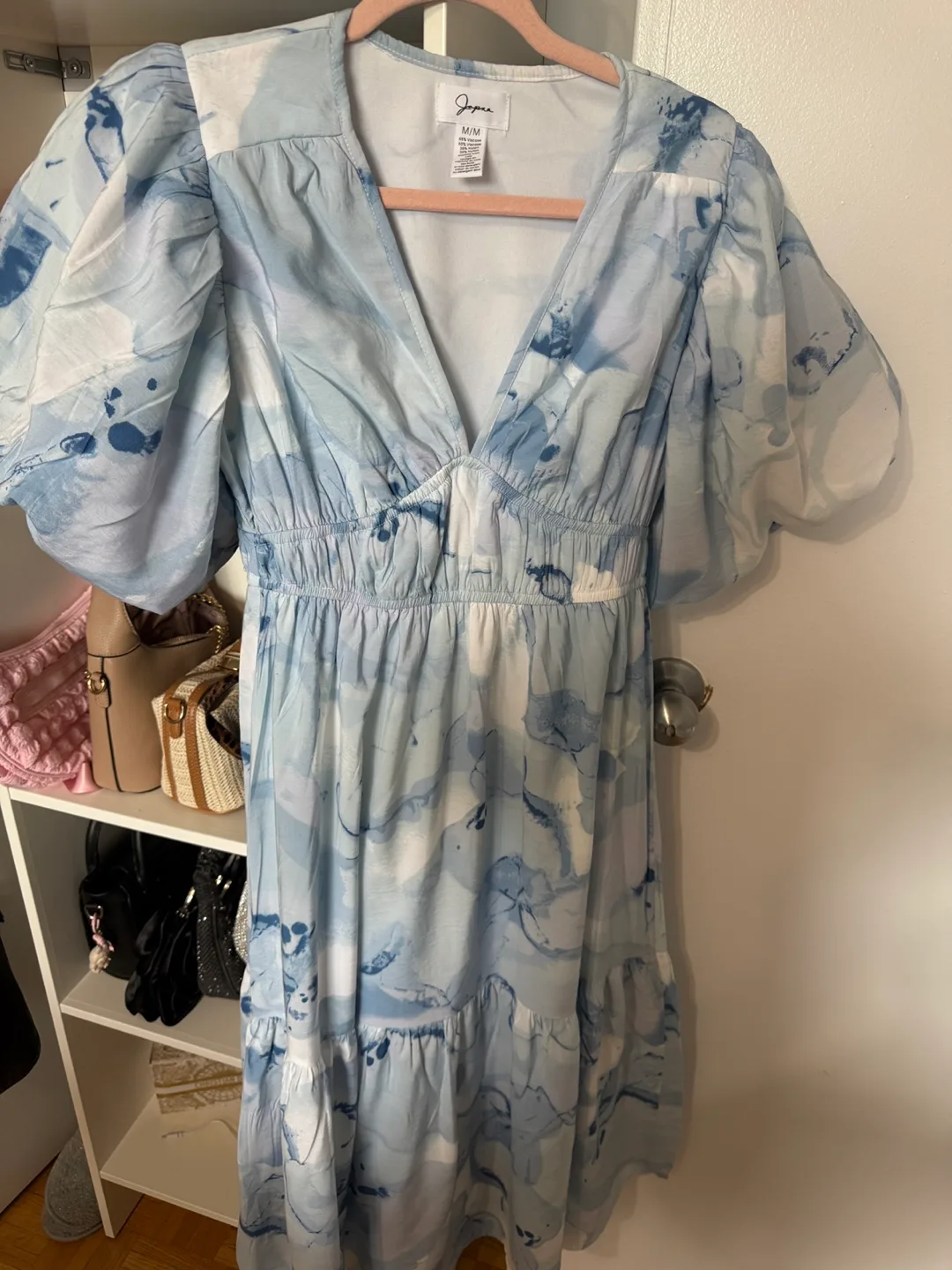 Jopace Blue & White Dress Size M/M thumbnail
