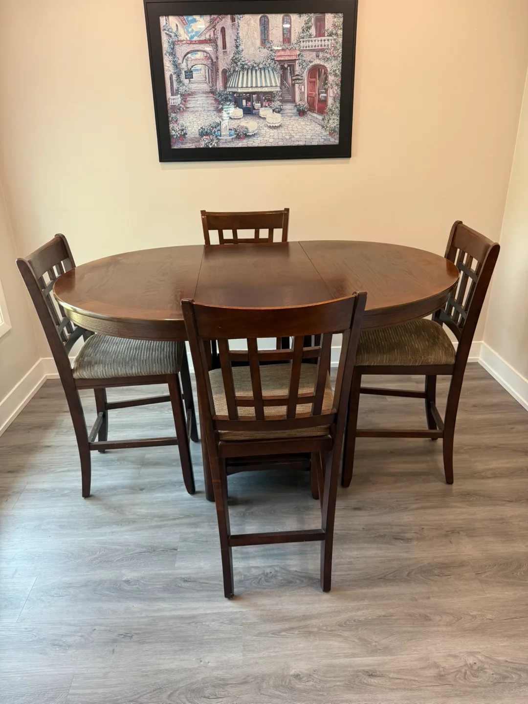 Wooden Dining Table with 4 Chairs thumbnail