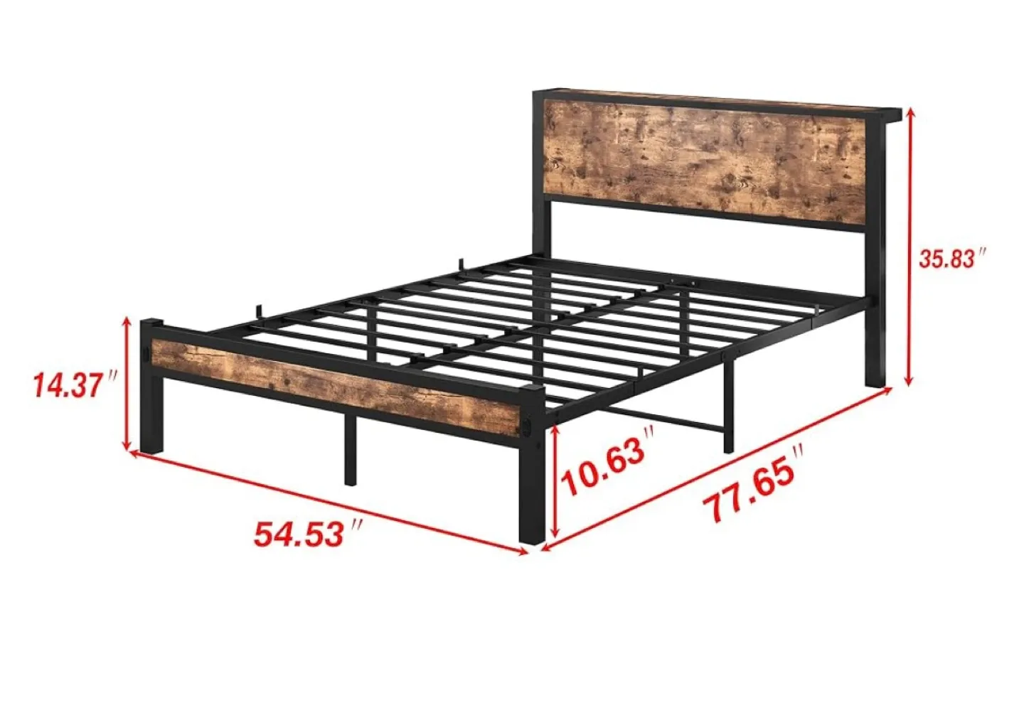 Full Size Bed Frame with Headboard image indicator(2)