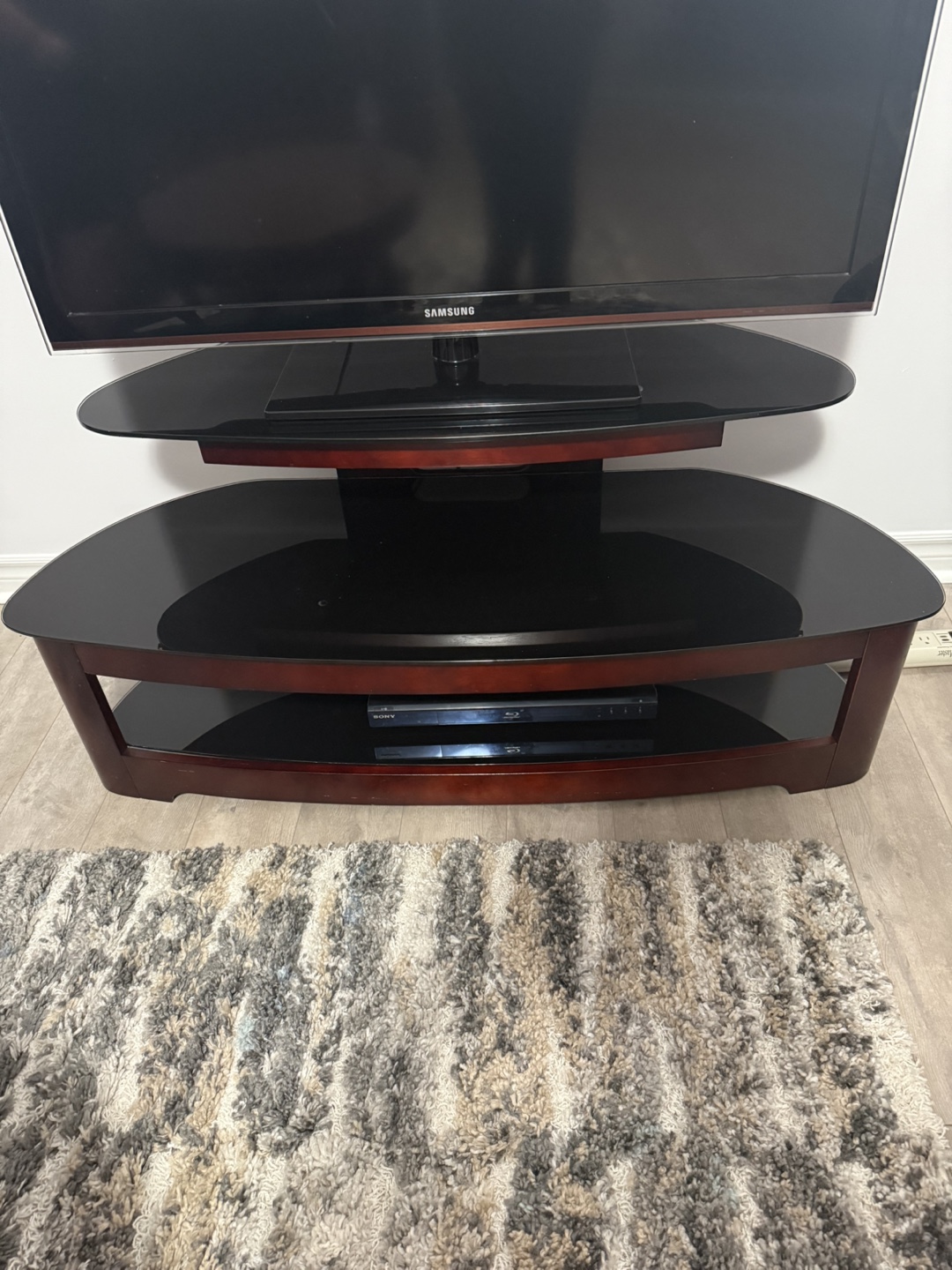 Glass & Wood TV Stand