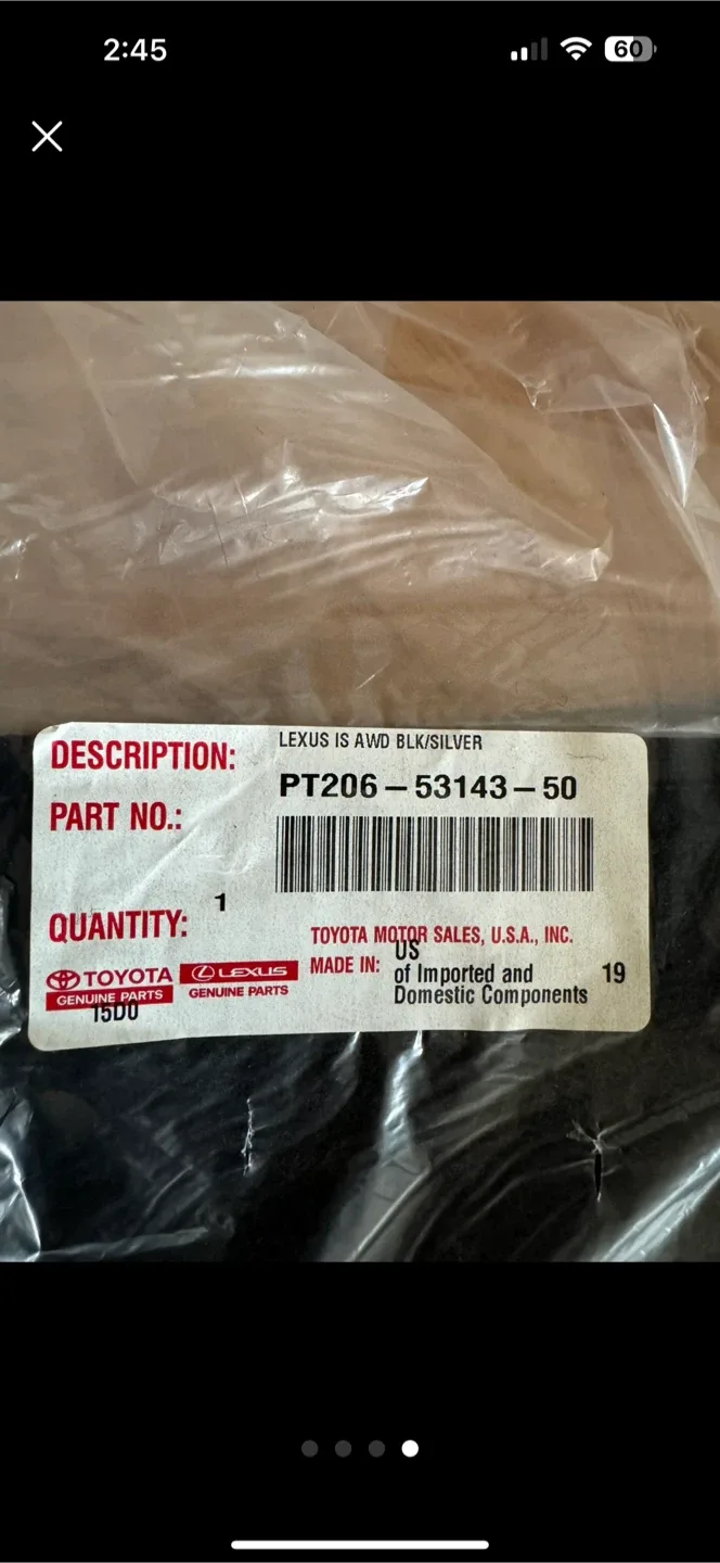 Lexus IS-300/350 WeatherTech Floor Mats image indicator(9)