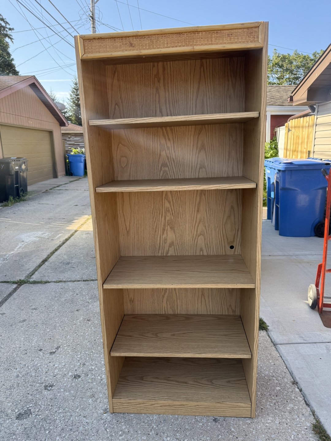 Wooden Bookcase with 5 Shelves