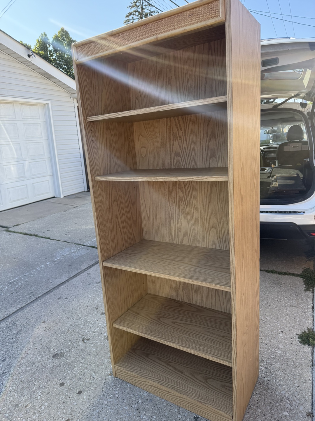 Wooden Bookcase with 5 Shelves - photo 2