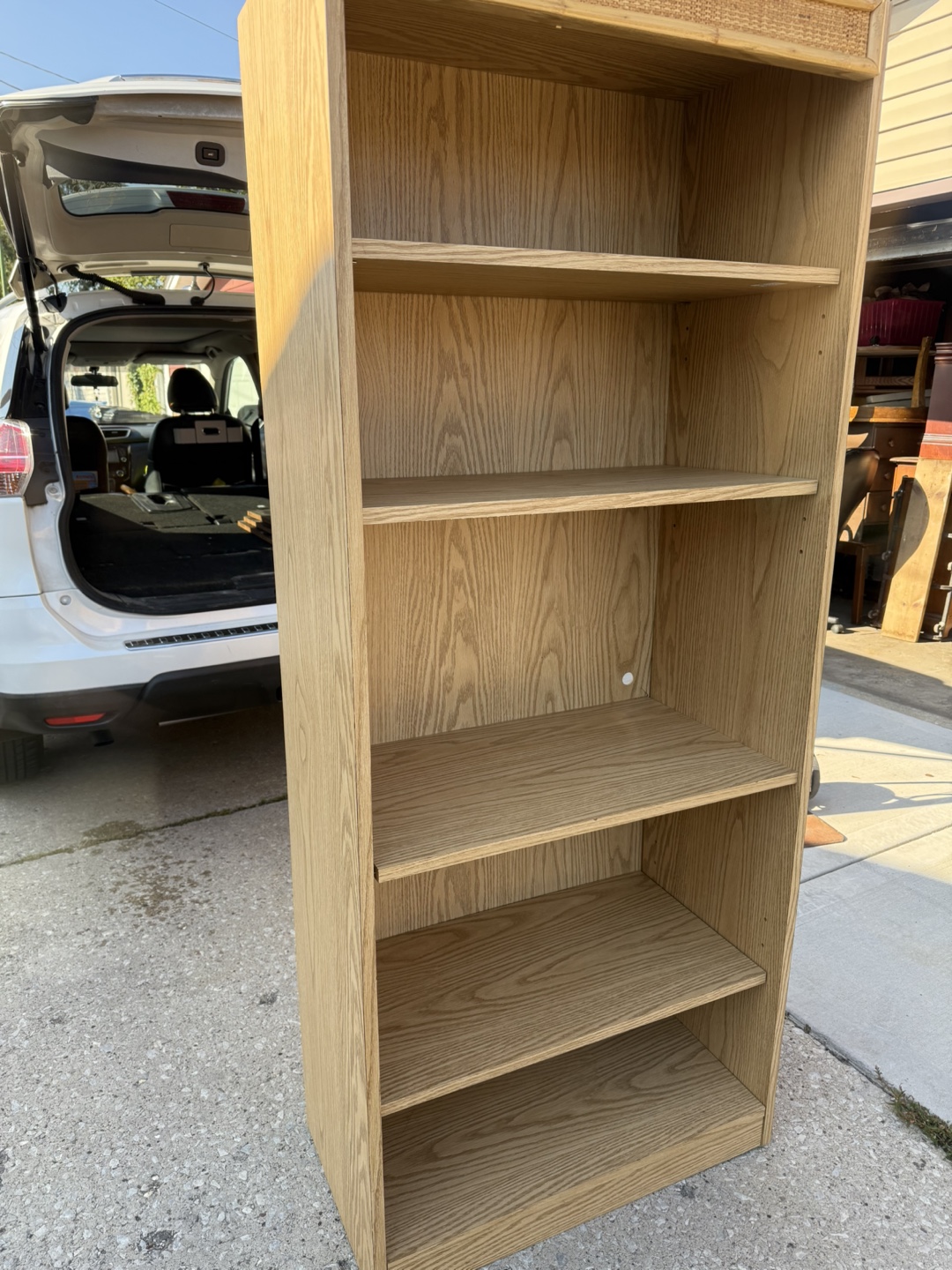 Wooden Bookcase with 5 Shelves - photo 3