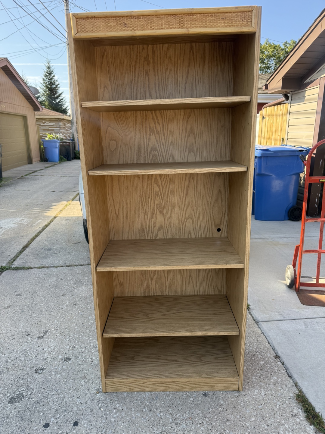 Wooden Bookcase with 5 Shelves - photo 4