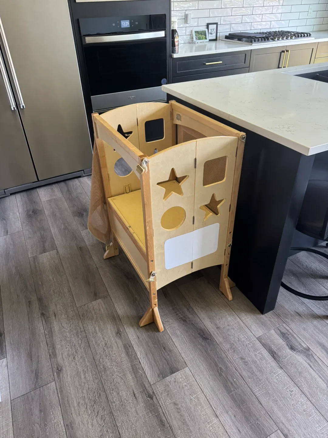 Guidecraft Classic Kitchen Helper Double Step Stool thumbnail