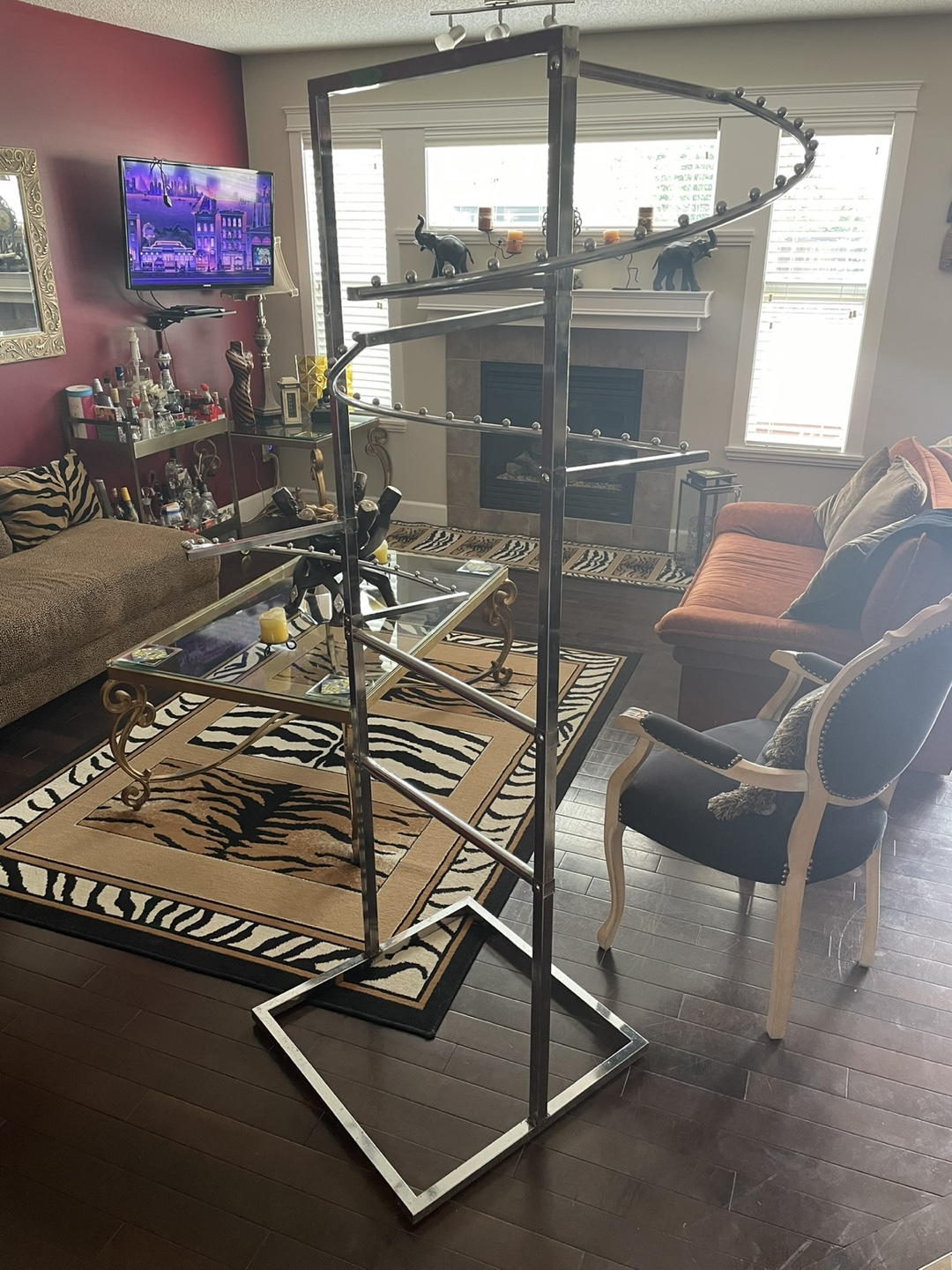Modern Chrome Clothing Rack