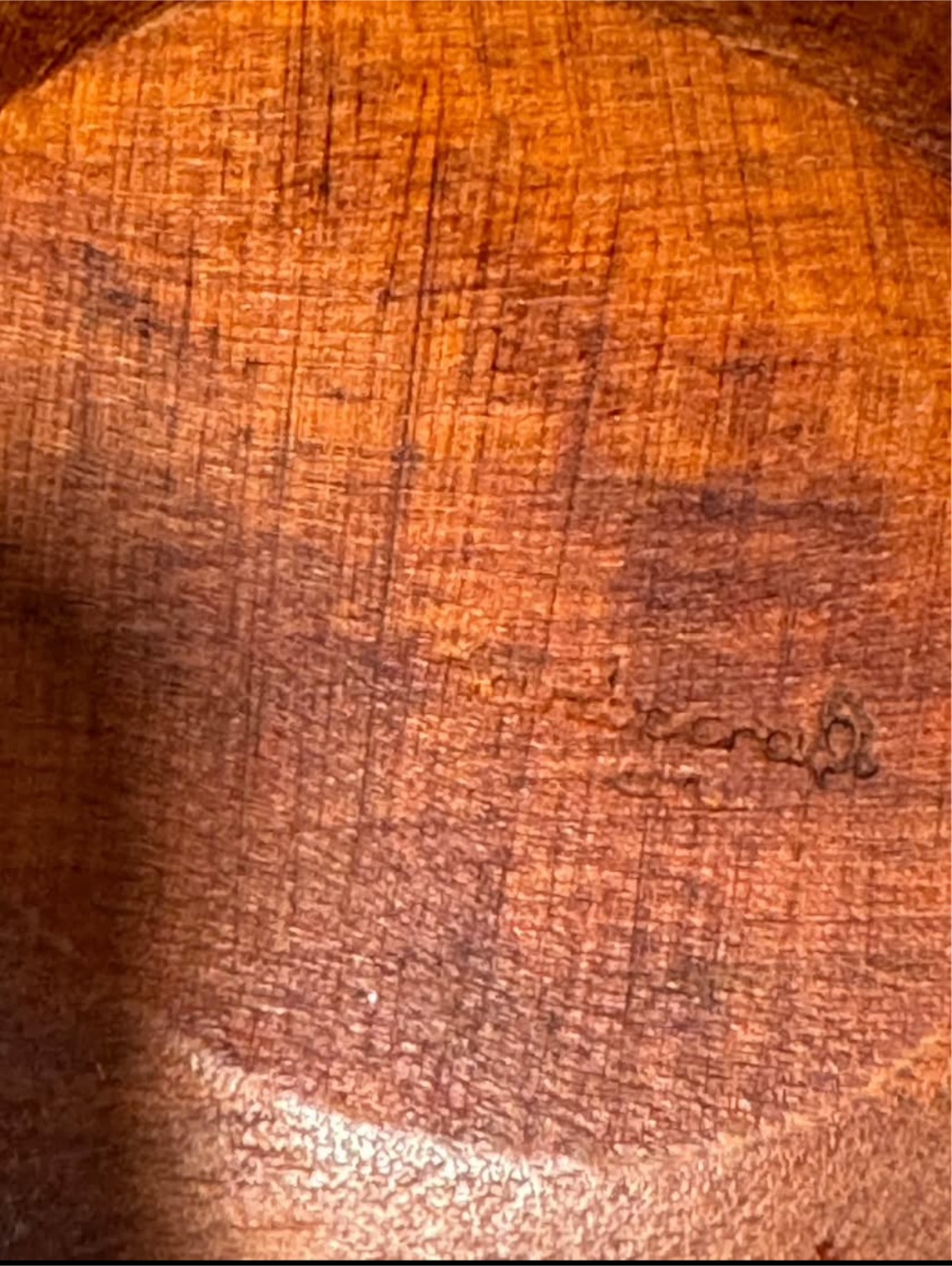 Vintage Baribocraft 🍁Wood Thumbprint Flying Saucer Salad  Bowls - photo 5