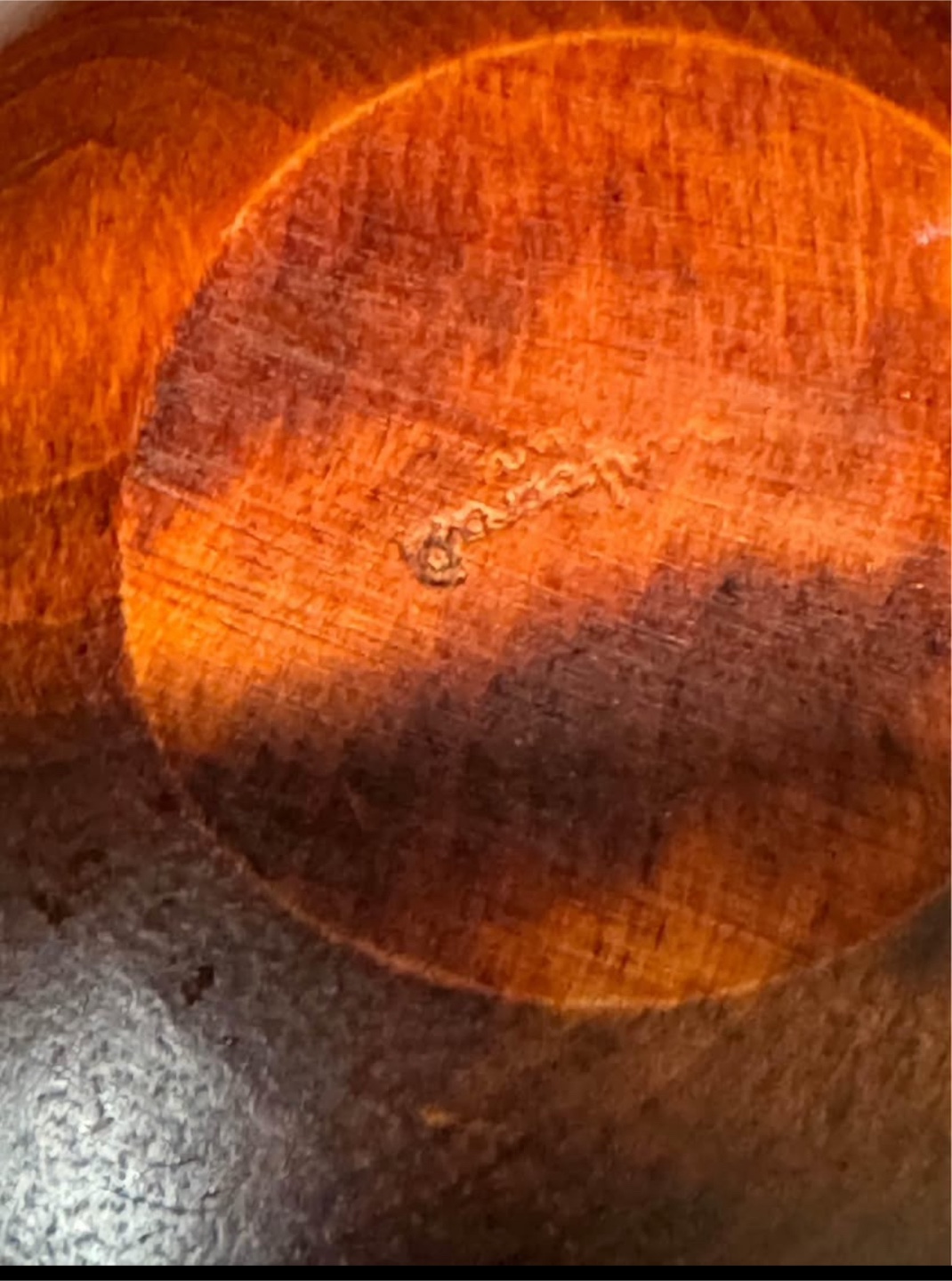 Vintage Baribocraft 🍁Wood Thumbprint Flying Saucer Salad  Bowls - photo 4