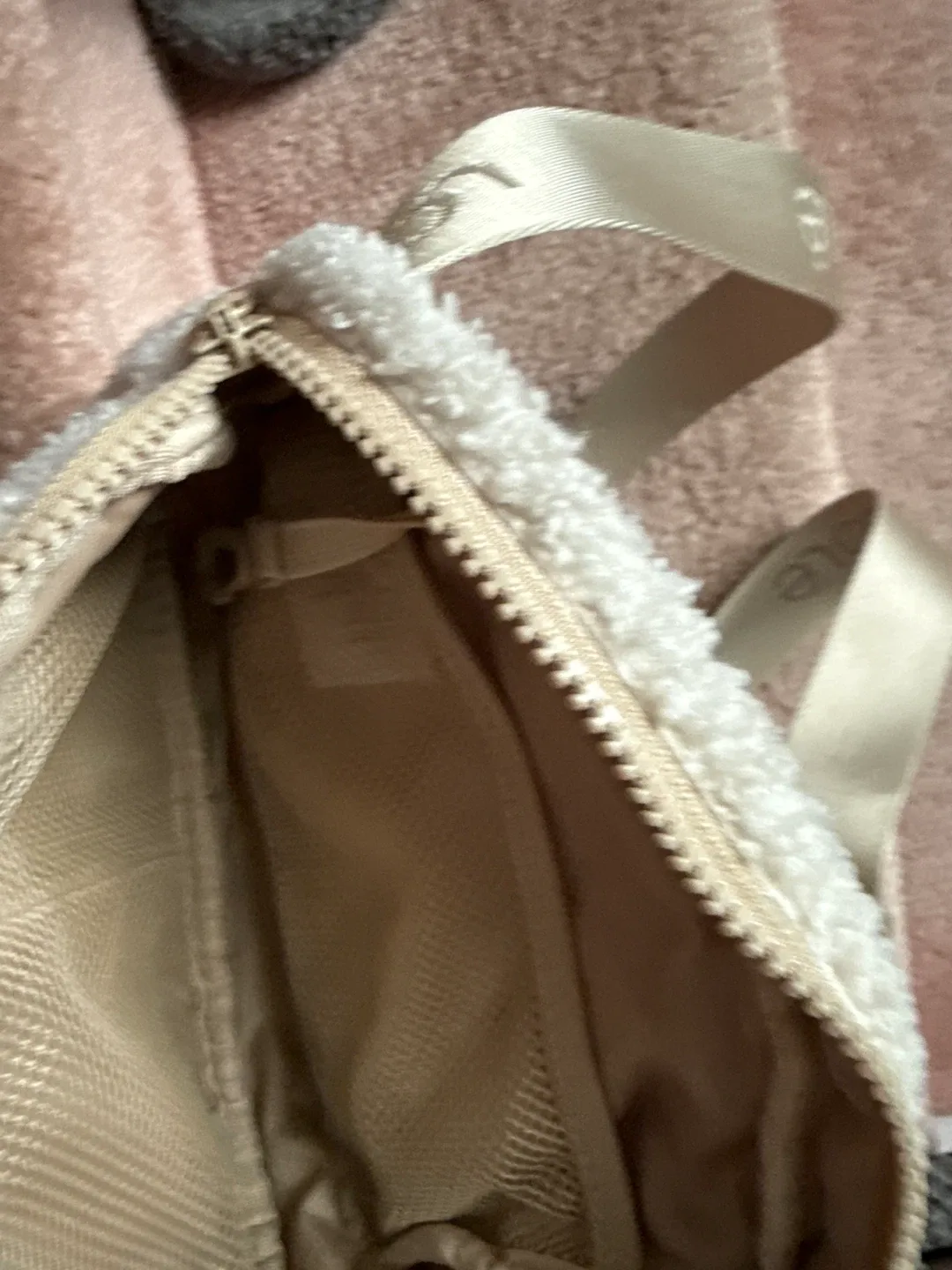 Lolë White Fleece Belt Bag