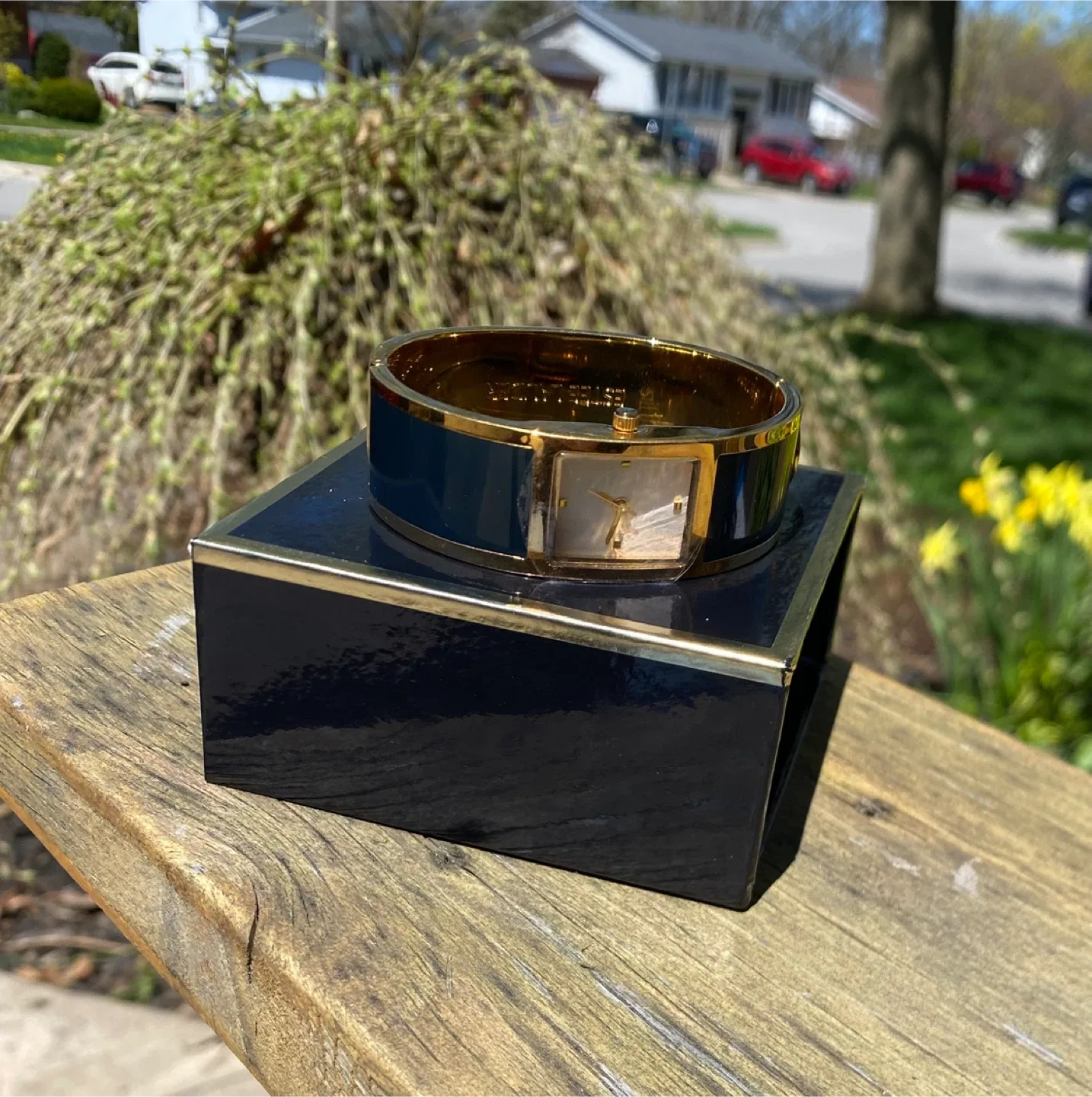 Estée Lauder Bangle Watch - Navy & Gold thumbnail