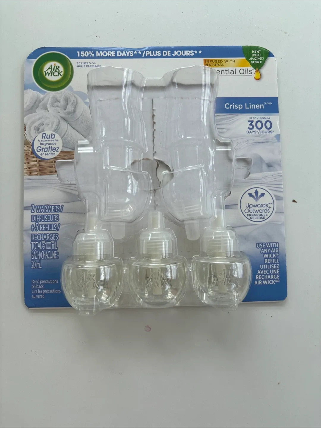 Air Wick Crisp Linen Scented Oil Refills, 3 refills thumbnail