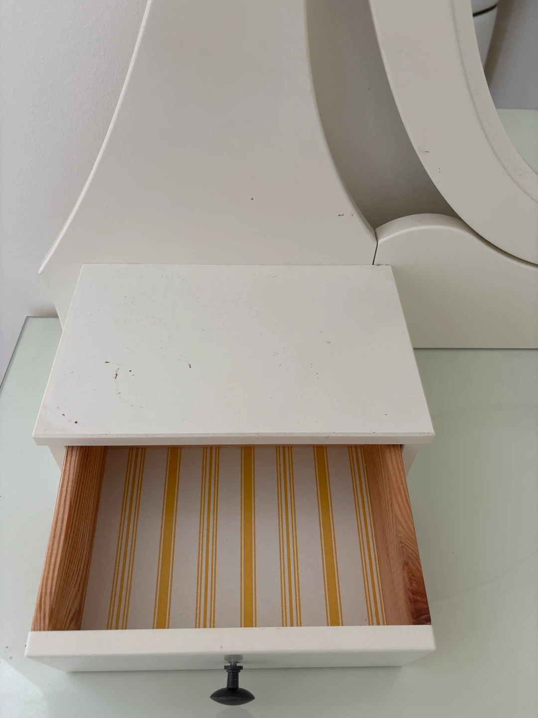 IKEA White Vanity Makeup Table with Stool - photo 3