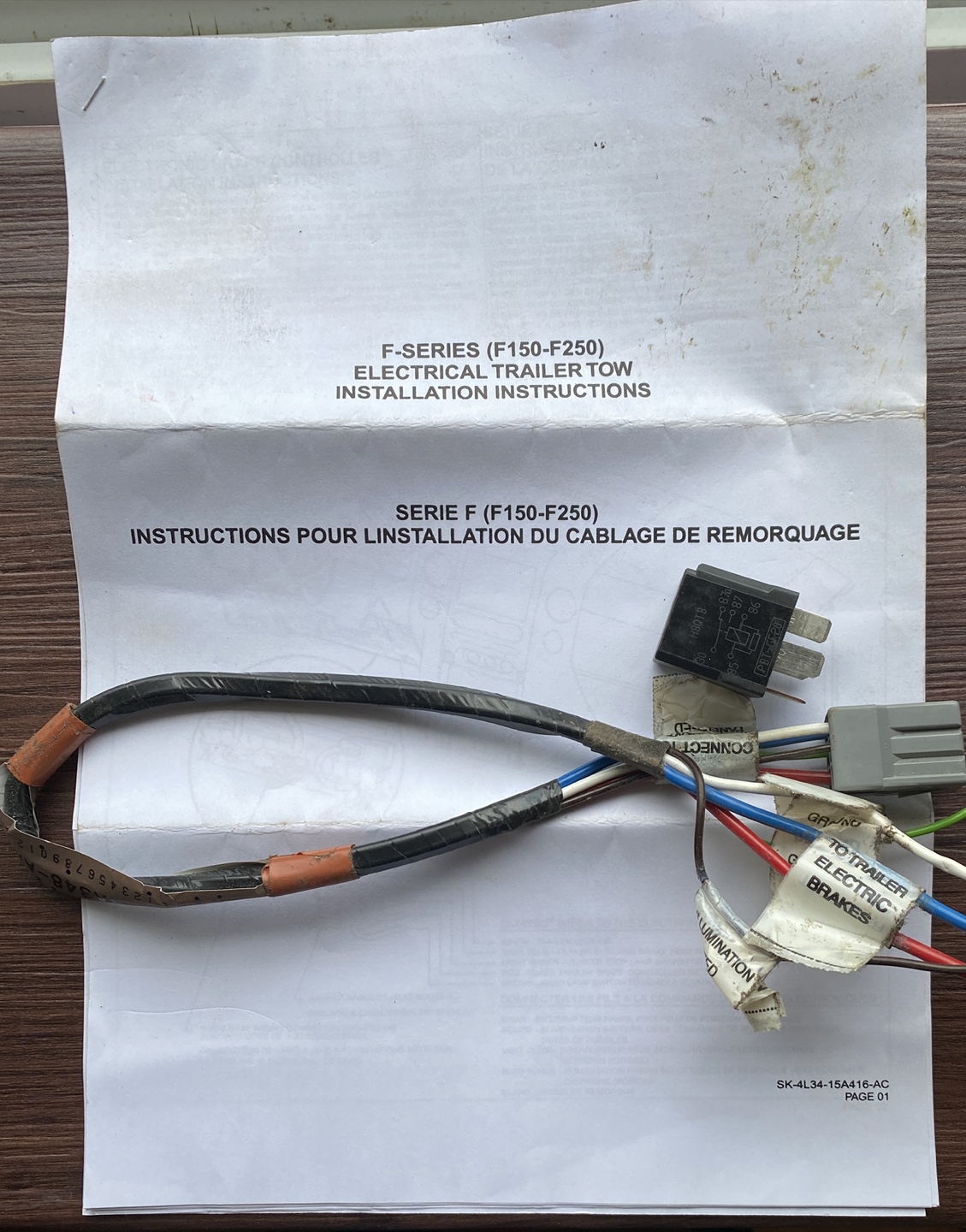 Ford F-Series Trailer Tow Electrical Wiring Harness