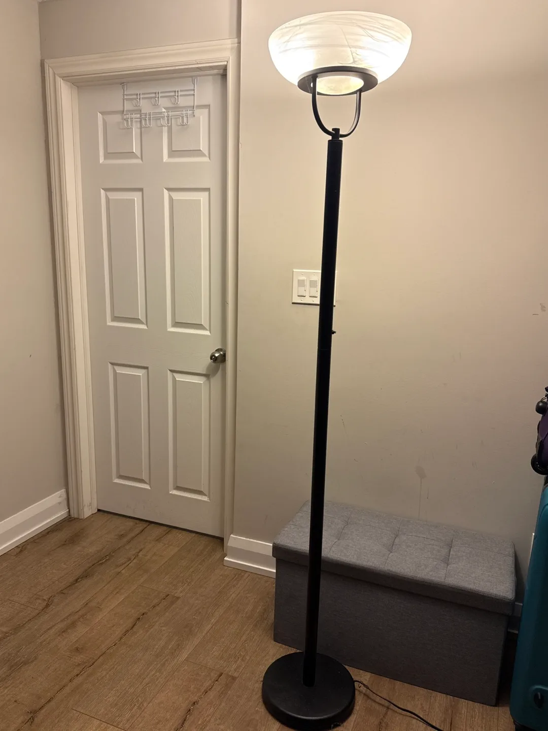 Black Floor Lamp with White Shade image indicator(3)