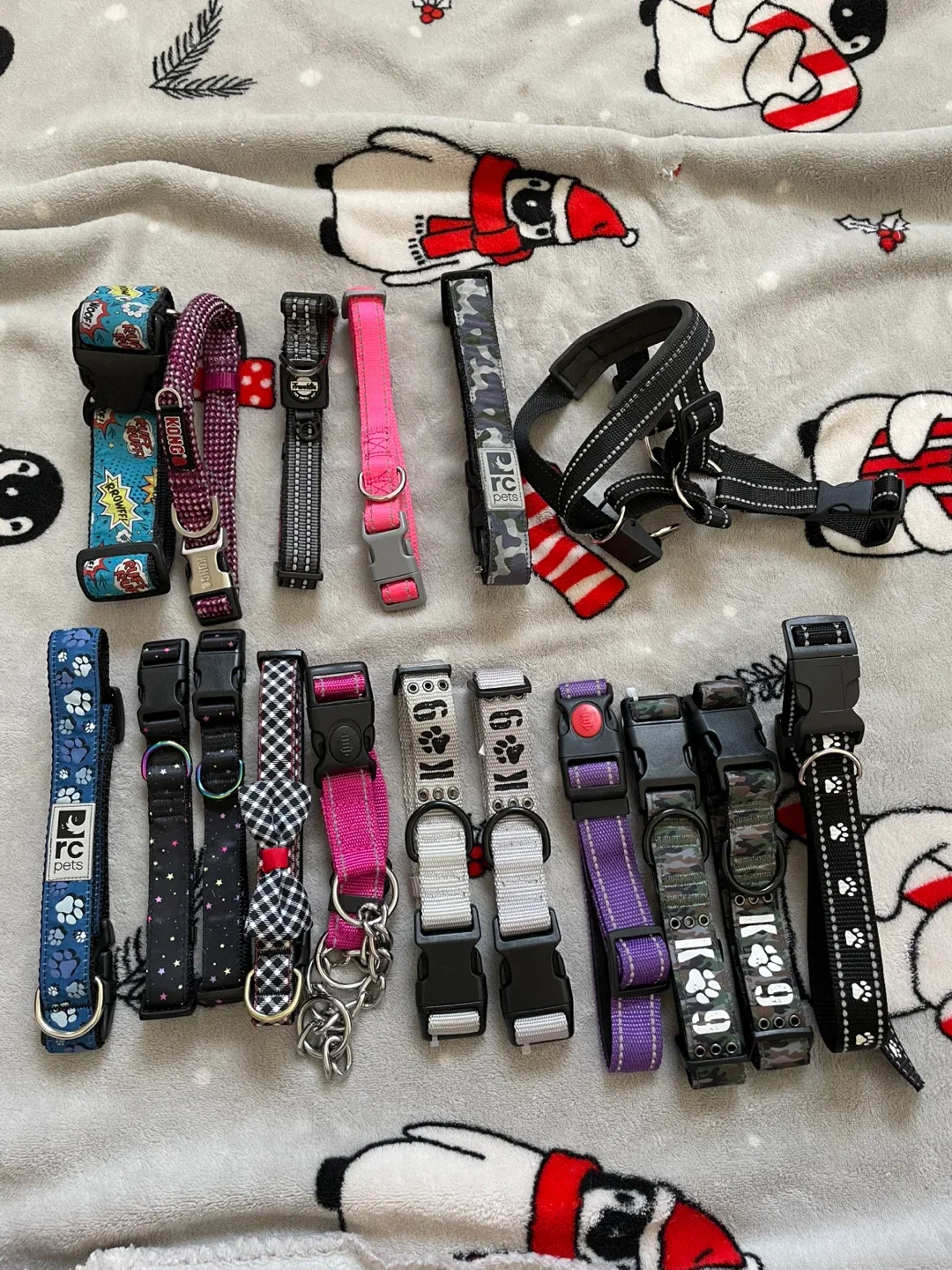 17pc Medium Dog Collars Lot thumbnail