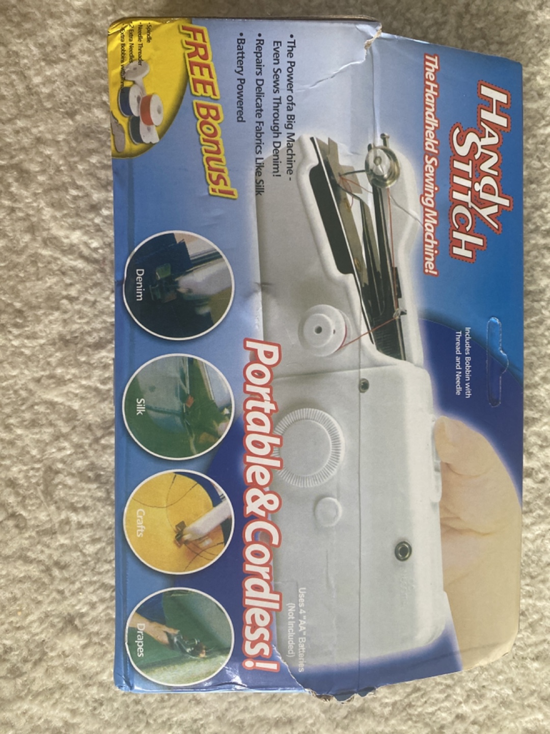 Handy Stitch Portable Sewing Machine - Like New! #🥕