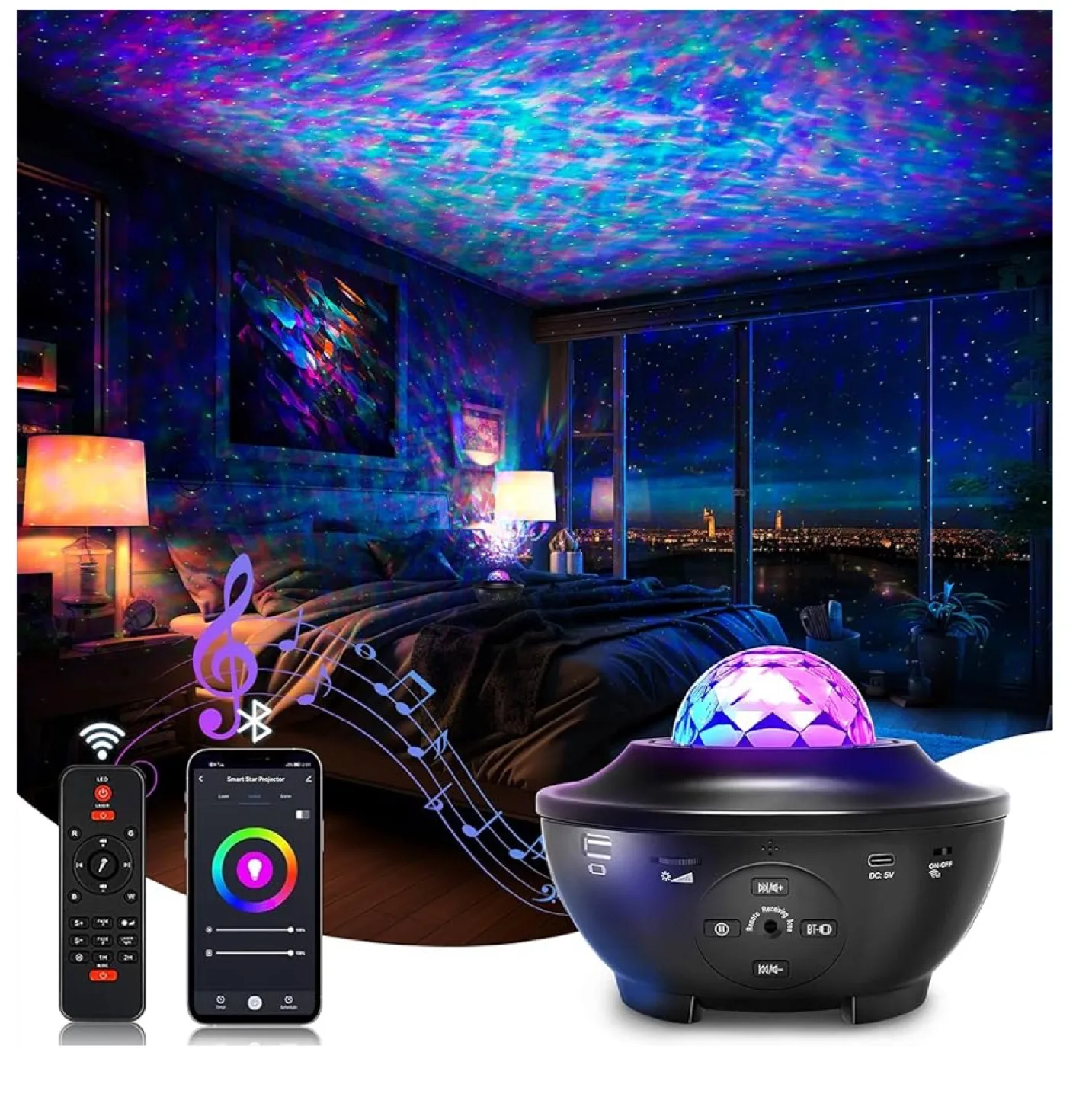 Galaxy Star Projector Night Light thumbnail