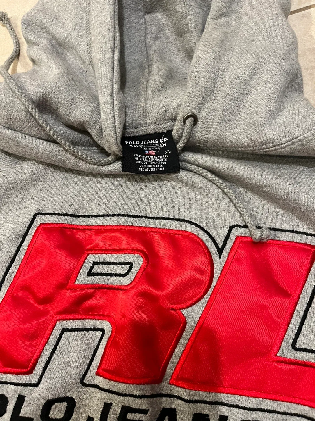 Polo Jeans Co. Grey Hoodie - XL image indicator(2)