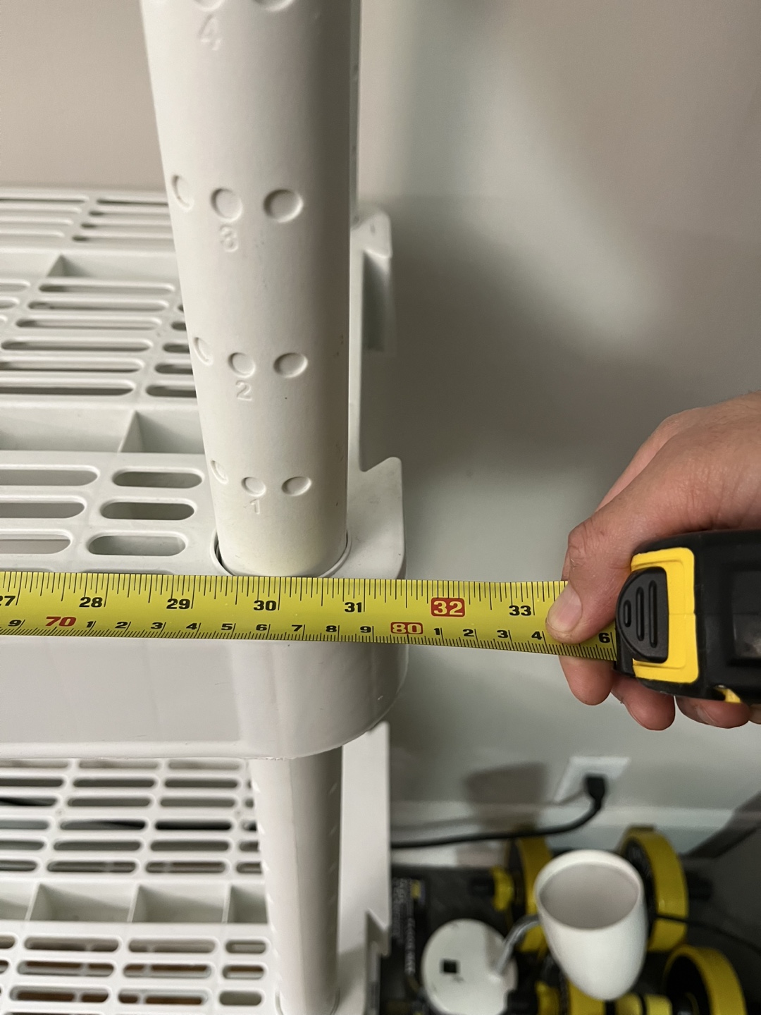 White Plastic 4-Tier Shelf Unit - photo 4