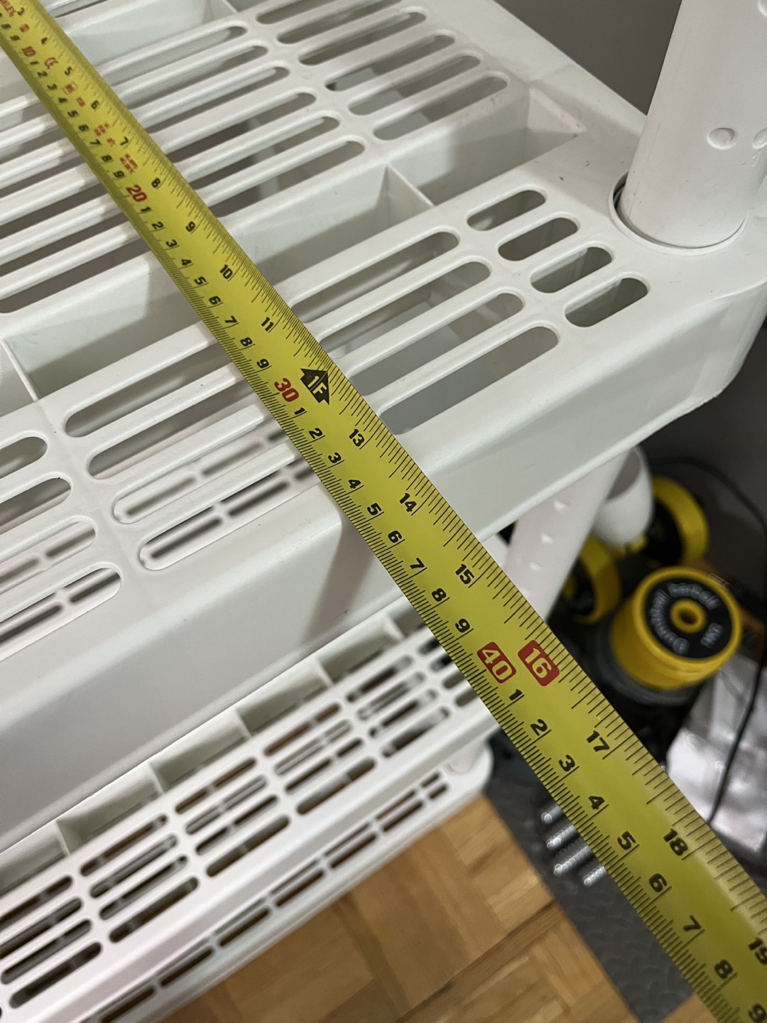 White Plastic 4-Tier Shelf Unit - photo 3