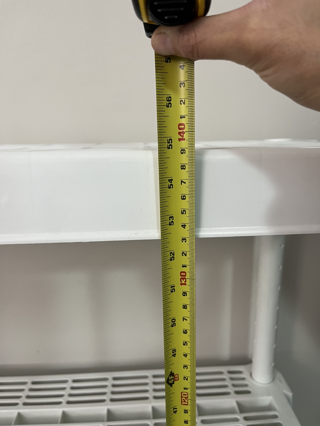 White Plastic 4-Tier Shelf Unit - photo 2