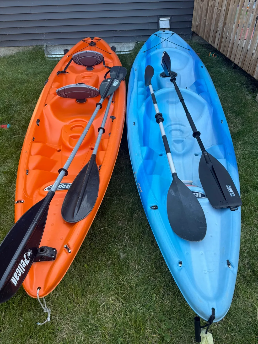 Pelican Kayaks for rent - Orange & Blue