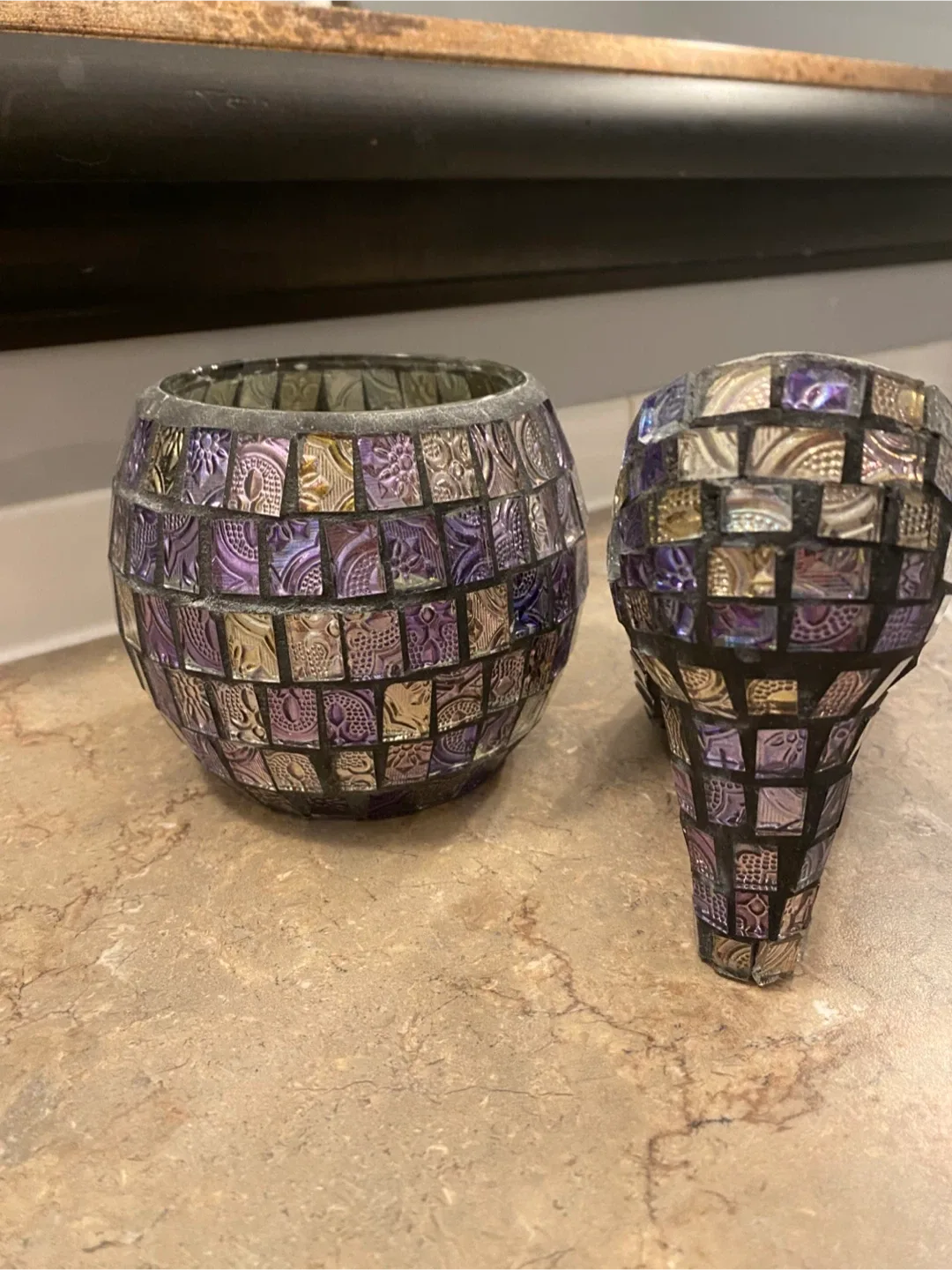 Mosaic Glass Shoe & Vase Decor Set image indicator(2)