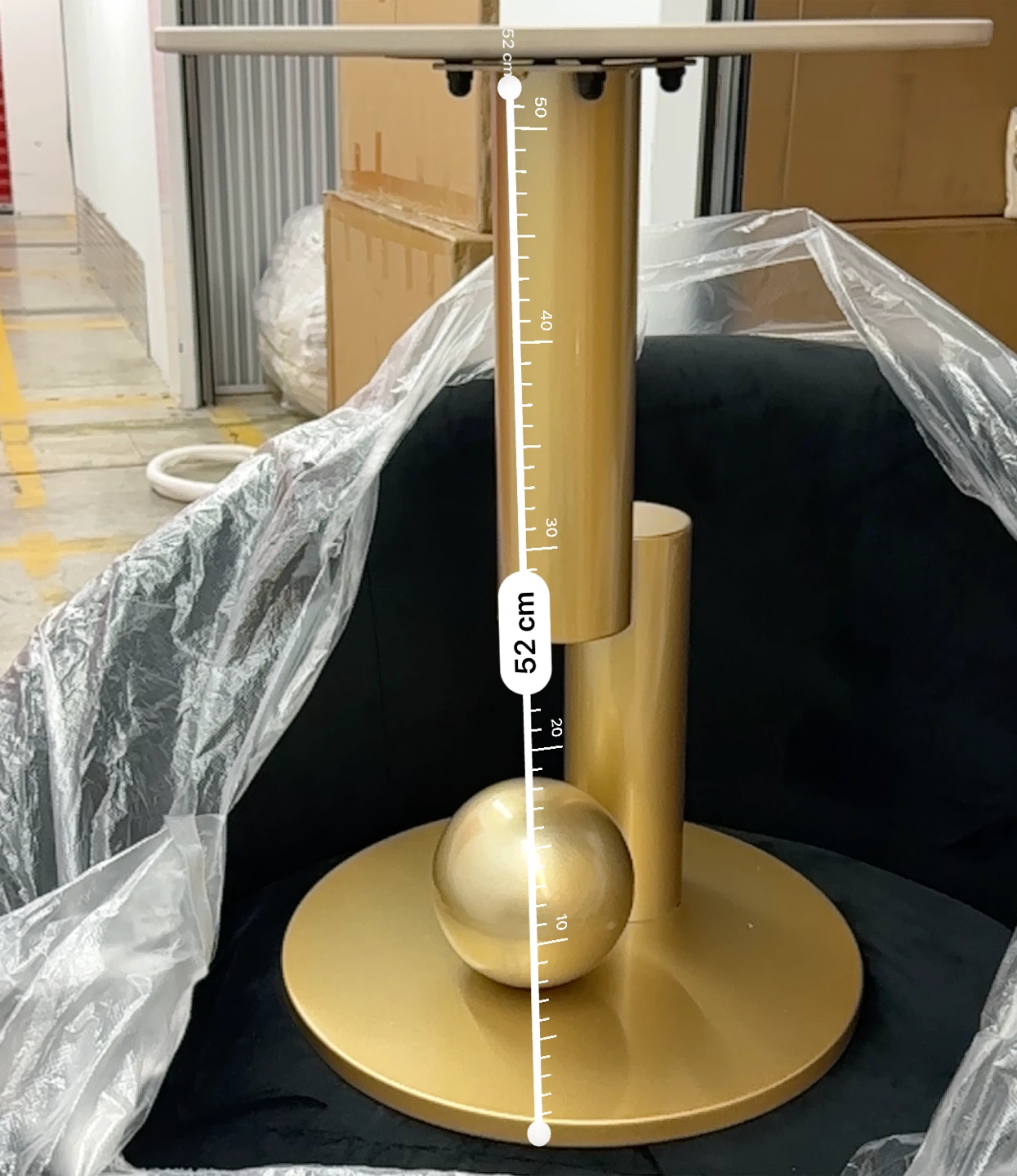 Modern White & Gold Accent Table - photo 4