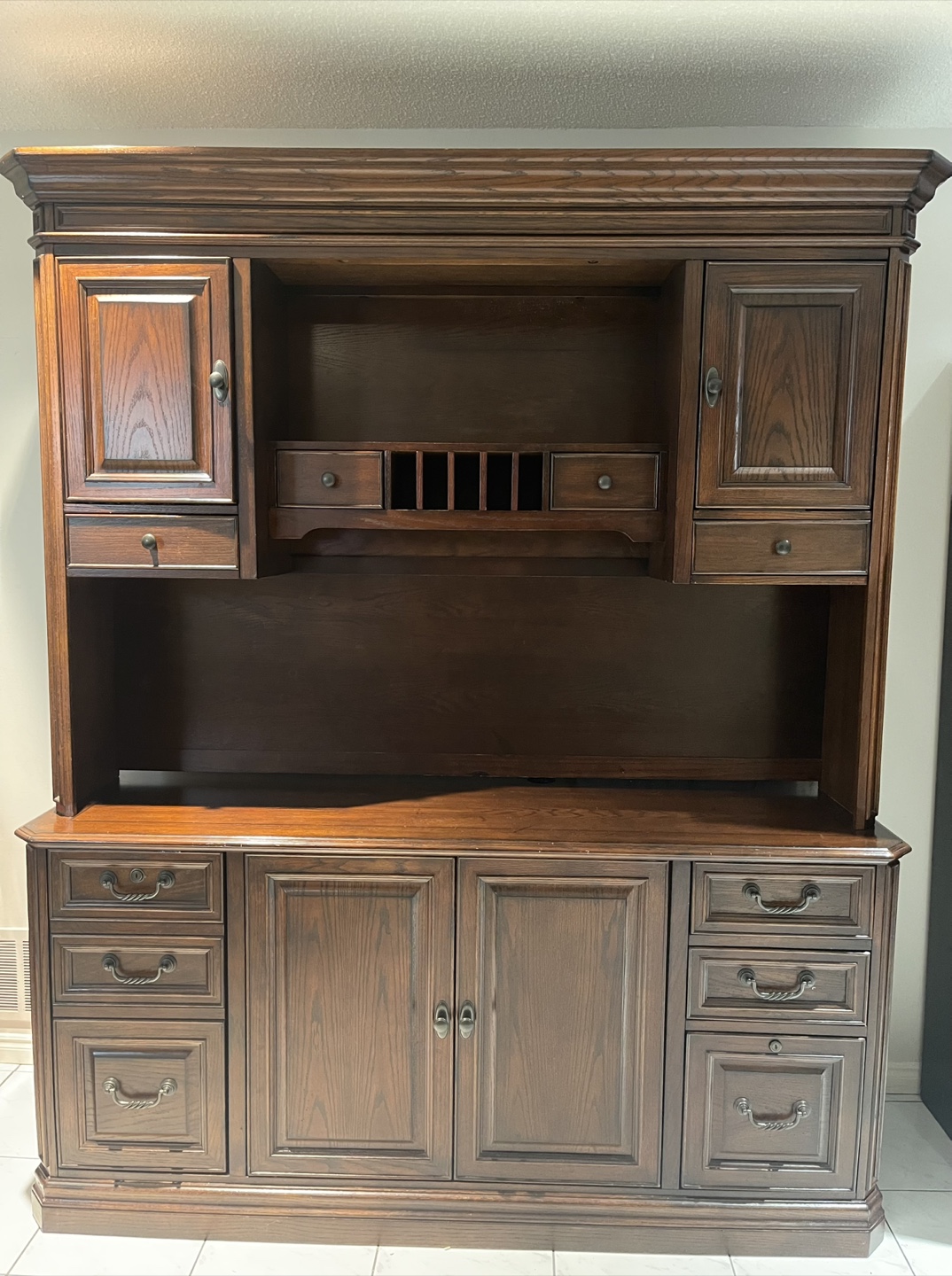 Solid Wood Hutch / Storage Cabinet – Excellent Condition - photo 2
