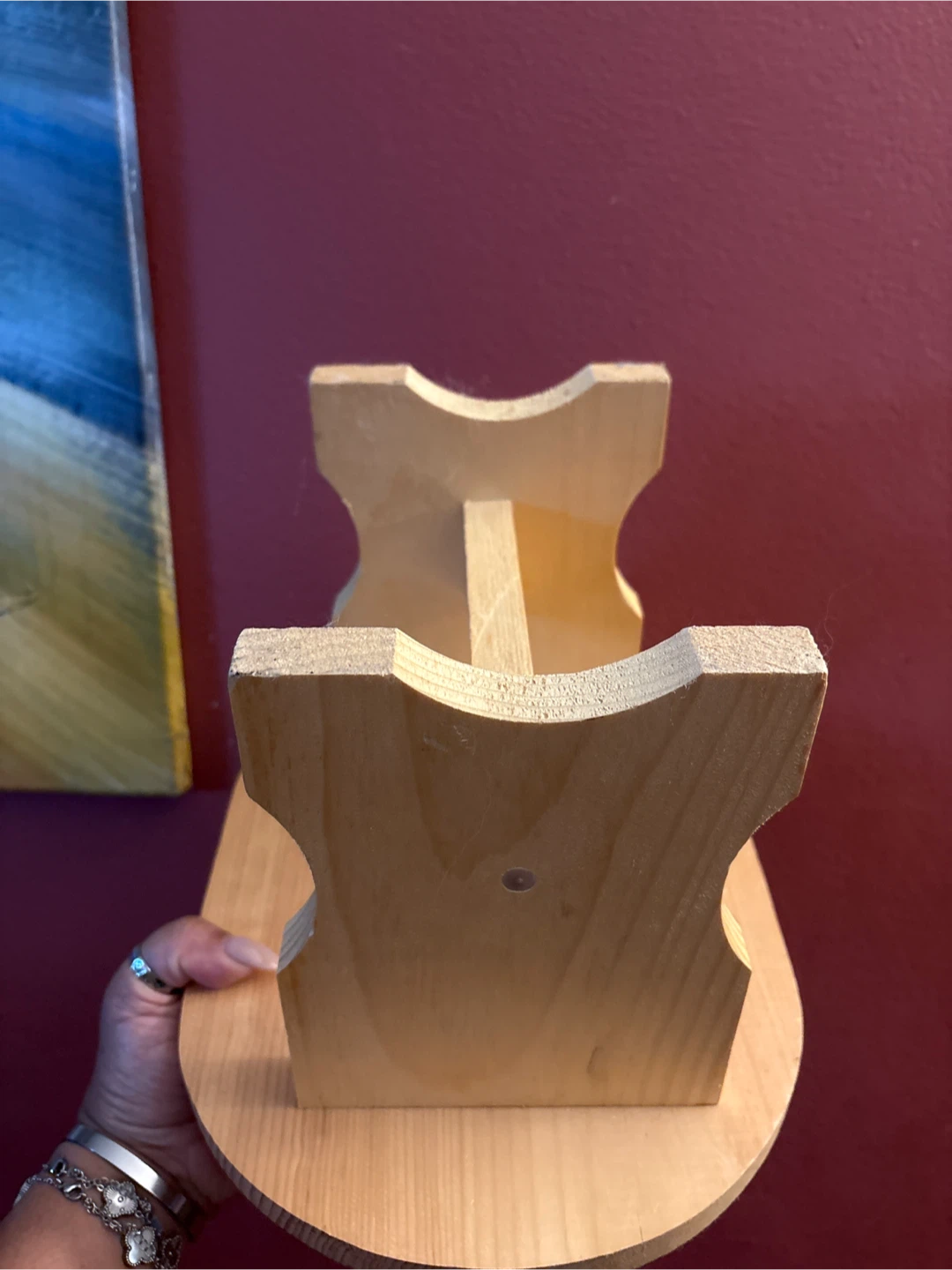 🥕 wooden Oval Stool - photo 5